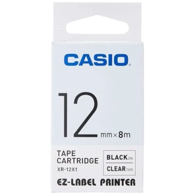 Imagen de Casio XR 12X1 Cintas para etiquetadoras, color negro