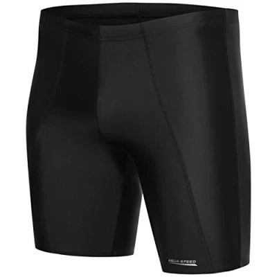 Imagen de Aqua Speed bañador Largo para Hombre Jammer hasta la Rodilla Resistente al Cloro protección UV Negro S
