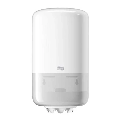 Imagen de Tork 558000 Dispensador mini de alimentación central Elevation/Soporte papel mecha compatible con el sistema M1 / Blanco