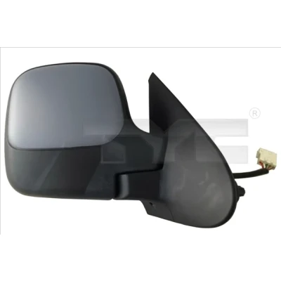 Imagen de espejo retrovisor Tyc 305 0071 derecha imprimado convexo, calefactable, para ajuste elect. PEUGEOT: Partner I Combispace, Furgón