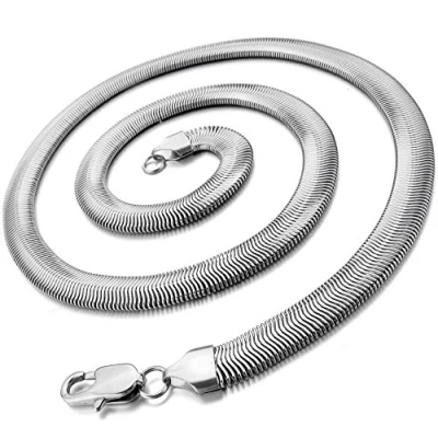 Imagen de OSTAN Collar de Acero inoxidable para hombre, cadena serpiente, 5 mm, longitud 60 cm,