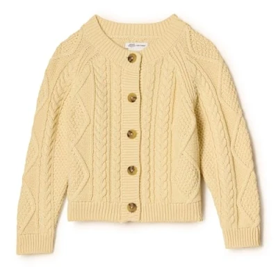 Imagen de Amazon Essentials x Sofia Grainge Cardigan Trenzado Unisex Bebés, Amarillo Mantequilla, 0 3 Meses