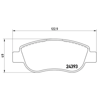 Imagen de BREMBO P 68 049 Juego de pastillas freno excl. contacto avisador desgaste sin accesorios