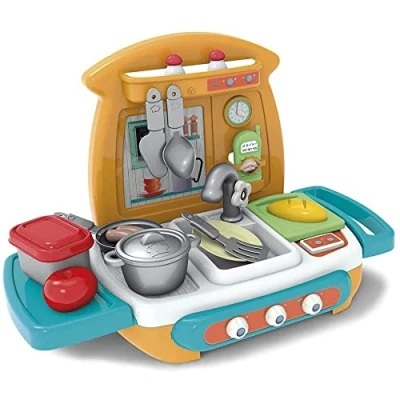 Imagen de Chicos Cocina de Juguete My First sobremesa Incluye 15 Accesorios como oOllas, Cubiertos, Fruta y Sartén a Partir 18 Meses (84001)