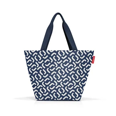 Imagen de reisenthel shopper M Bolsa para irte de picnics e compras, con cremallera, base robusta y un diseño repelente al agua, en azul signature navy