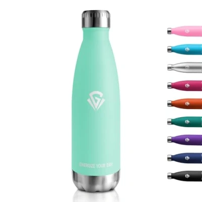 Imagen de Cantimplora Termica 500ml, Botella Agua Acero Inoxidable sin BPA, Termo Reutilizable, a Prueba de Fugas, para Niños, Escuela, Gimnasio, Senderismo y Viajes​