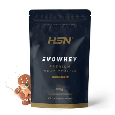 Imagen de HSN Evowhey Protein Galleta de Jengibre 500g = 17 Tomas por Envase Concentrado Proteína Suero 100% Whey Concentrate (WPC) No GMO, Vegetariano, Sin Gluten ni Soja