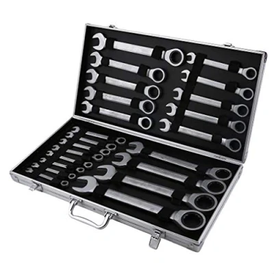 Imagen de juego de llaves carraca SENDERPICK, combinadas con 22 piezas, llave flexible funda transporte