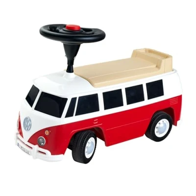 Imagen de BIG, Correpasillos Bobby Car Baby VW T1, Vehículo para Niños con Neumáticos Silenciosos, Claxon y Enganche Remolque, A partir de 18 Meses (hasta 50 kg)