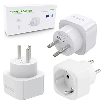 Imagen de 2500W Adaptador Enchufe Europeo a Israel Tipo H la UE Europa C E F para España Francia Italia Alemania Portugal Dinamarca Grecia Turquía Universal 3 Pin