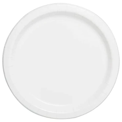 Imagen de Unique Platos de Papel Ecológicos 23 cm Blanco Paquete, Color white, 16 unidades (31056EU)