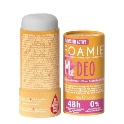 Imagen de Foamie desodorante Sólido para Mujeres &quot;Happy Day&quot; Nueva formulación, Deo stick con fragancia floral, eficaz 48h sin aluminio, vegano &amp; plástico, 40g