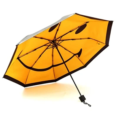 Imagen de Suck UK Paraguas, negro y amarillo, Medium, Paraguas sonriente