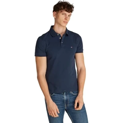 Imagen de Tommy Hilfiger 1985 Slim Polo Mw0mw17771 Polo, Blue (Night Sky), S para Hombre