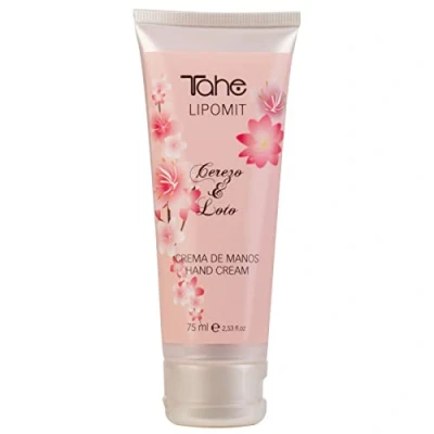 Imagen de Tahe Lipomit Crema hidratante de Manos con Cerezo y Loto Protección Anti Uv, 75 ml