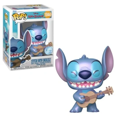 Imagen de Funko Pop! Disney: Lilo &amp; Stitch with Ukelele (PRL) (Exc), Figura de Vinilo Coleccionable Idea Regalo Producto Oficial Juguetes para niños y Adultos