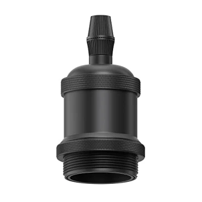 Imagen de ledscom.de Casquillo E27 RETRA, negro, 230V AC, máx. 60W, vintage, loft, retro, Edison, 1 lámpara, lámpara decorativa, viejo, antiguo, aspecto industrial, tendencia, acero,