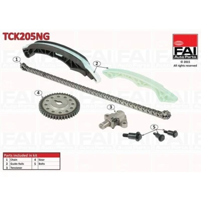 Imagen de FAI AutoParts TCK205NG Juego de Cadena distribución sin juntas, con ruedas dentadas Símplex, bajo ruido SMART: Fortwo II Cabrio