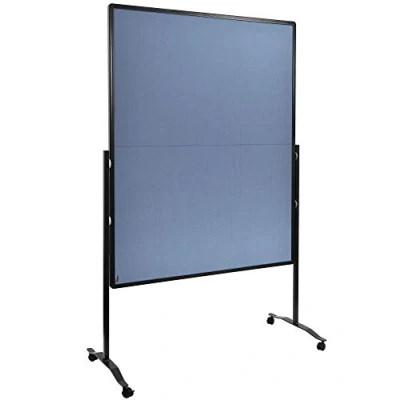 Imagen de Legamaster Premium Plus Pared de moderación plegable (150 x 120 cm, doble cara, tablero fieltro con tapa, se puede utilizar como partición, incluye 4 ruedas bloqueables y ganchos papel)