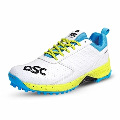 Imagen de DSC Jaffa 22, Cricket Shoe Hombre, White/Lime/Yellow, 42 EU