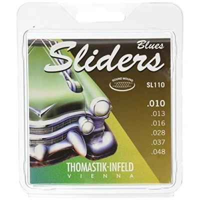 Imagen de Thomastik Cuerdas para Guitarra Eléctrica Sliders Blues Series juego SL110 Medium Light .010 .048w