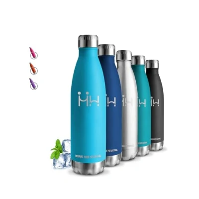 Imagen de Botella Agua Acero Inoxidable, 0.75L Termica, A Prueba de Fugas, Gimnasio, sin BPA, Aluminio, Aislamiento al Vacío, Cantimplora para Escuela, Gym, Oficina, Outdoor