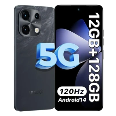 Imagen de UMIDIGI Note 100 5G Telefono Movil,12GB+128GB/TF 1TB Android 14 Octa Core Smartphone,6.8&#039;&#039; Pantalla HD+ 120Hz Movil,Cámara 50MP+16 MP,Dual SIM Moviles, 5000mAh Batería/Face ID/Fingerprint/GPS/OTG