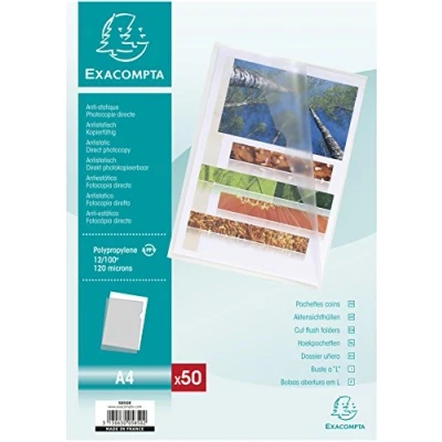 Imagen de Exacompta 5850E Bolsa de 50 dossiers, A4, transparente
