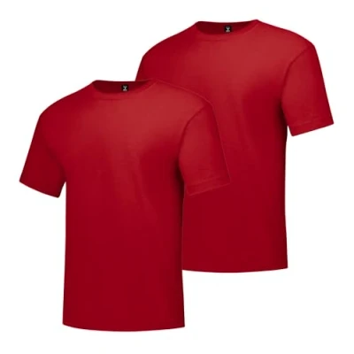 Imagen de Hanes Men&#039;s Short Sleeve Beefy T (Pack of 2), Deep Red, X Large