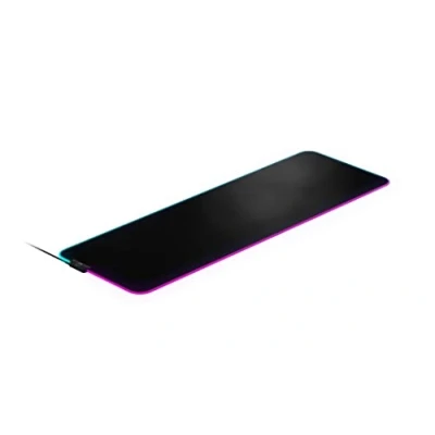 Imagen de SteelSeries QcK Prism XL Alfombrilla de ratón para juegos Iluminación RGB 2 zonas eventos en tiempo real Optimizada sensores juego Tamaño (900mm x 300mm 2mm)