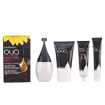Imagen de Garnier Olia coloración permanente con aceites florales de origen Natural sin amoniaco para un olor agradable Negro (Midnight) 3.0