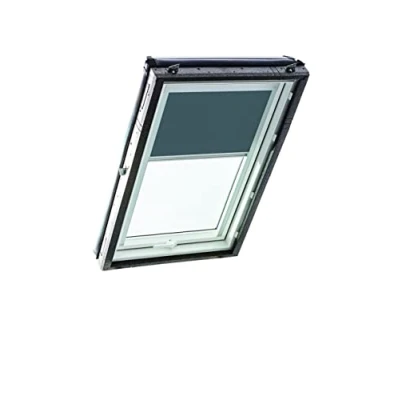 Imagen de Roto Original ZRV Estor Opaco Casi Completo, riel de guía Plateado, para tragaluces roto, Serie Designo R4/R7 y Classic 43/73 con tamaño 065/118, 06/11, Color Gris Oscuro