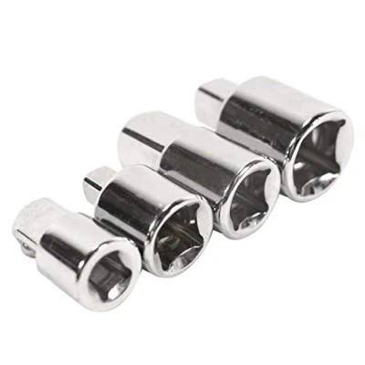 Imagen de DIGIFLEX Juego de 4 piezas casquillos vaso y trinquete. Adaptadores conversores reductores 1/2&quot; 3/8&quot; 1/4&quot;
