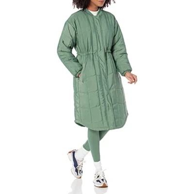 Imagen de Amazon Essentials Abrigo Extragrande Acolchado (Disponible en Tallas Grandes) Mujer, Verde Salvia, XXL