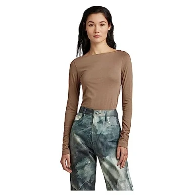 Imagen de G STAR RAW Top Boat Slim para Mujer, Marrón (Deep Walnut D22754 D266 B743), S