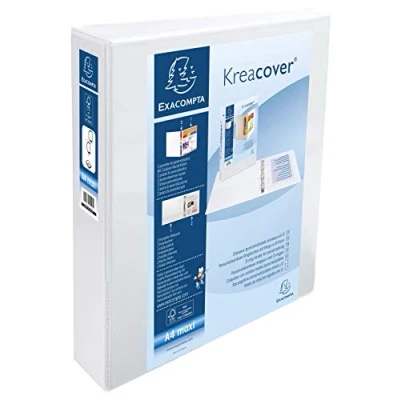 Imagen de EXACOMPTA Archivador personalizable rígido con 2 bolsillos KreaCover anillas en D 40 mm A4 maxi