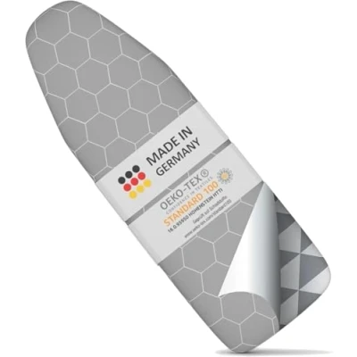 Imagen de arteneur® Premium Funda Tabla de Planchar Ajustable I 4 Capas 5 Tallas Refleja el Calor y Vapor OEKOTEX100 Banda Elástica para Tables 120x40 cm