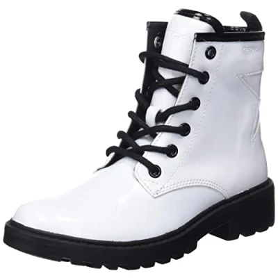 Imagen de Geox J Casey Girl G, Botines Niñas, Blanco (WHITE/BLACK), 30 EU