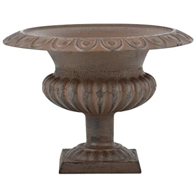 Imagen de Esschert Design USA Maceta de Hierro Fundido con urna Francesa, Color marrón