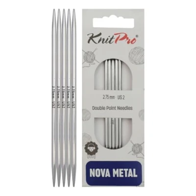 Imagen de Knit Pro Agujas para calcetín KnitPro Nova Metal (15cm x 2.75mm) 1 Unidad