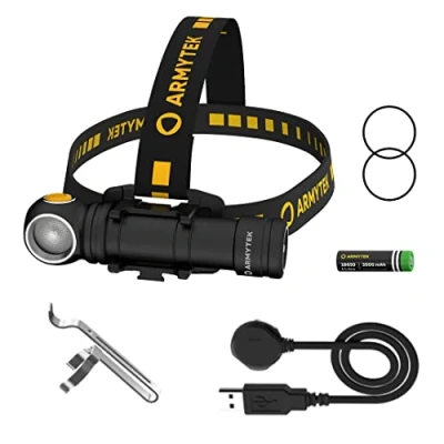 Imagen de Linterna frontal LED Nueva Armytek Wizard C2 Pro Max blanco frío 4000 lúmenes Recargable por USB + Batería 21700 Li Ion 5000mAh