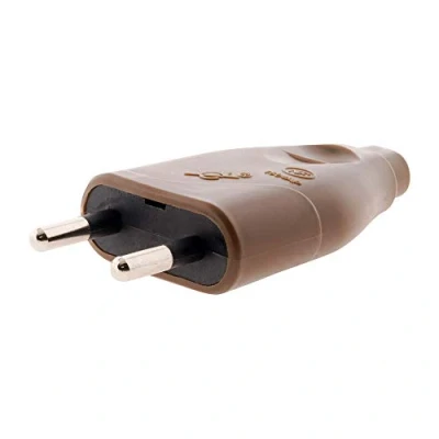 Imagen de Zenitech Enchufe macho 2P 6A, color marrón