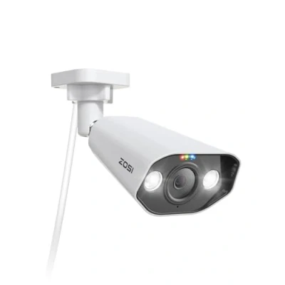 Imagen de ZOSI 5MP Cámara Vigilancia Adicional PoE IP Exterior con Detección de Persona, Visión Nocturna en Color, Funciona Grabador NVR