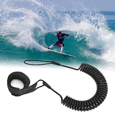 Imagen de leash Paddle surf 5.5MM 10 Pies Correa de Tabla TPU Espiral Seguridad Tobillo cintura Cuerda para Pierna Kayak sup Stand Up Board