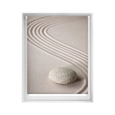 Imagen de Blindecor Easy estores opacos sin taladrar Estampados Estor Blackout Estampado Digital, Reposo, 120 x 150 cm (Ancho por Alto). Tamaño de la Tela 117 145 cm. Persianas enrollables térmicas, Zen