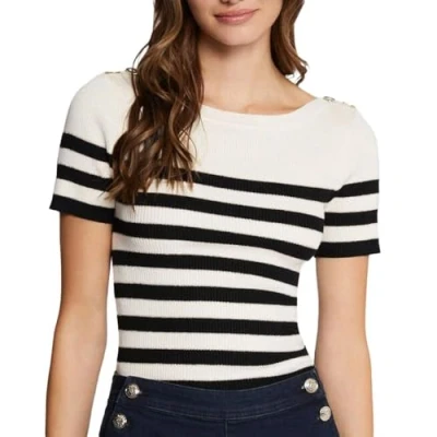 Imagen de Morgan Camiseta estampada, Mujer, Talla: Large, Ivoire/marine