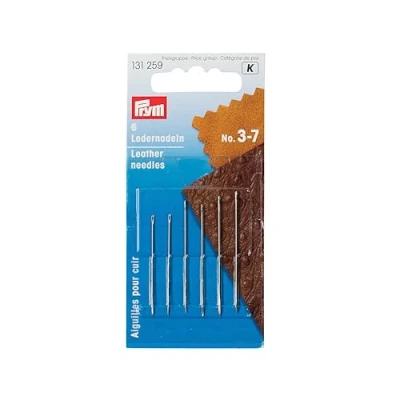 Imagen de Prym Leather Needles, Acero aleado, Silver, 6 Piezas