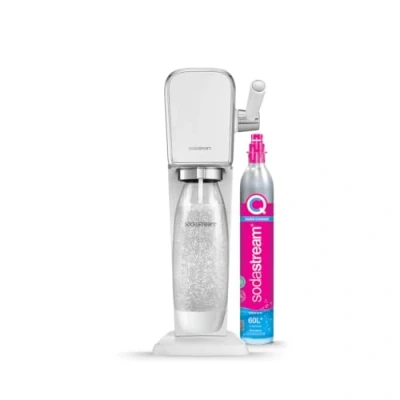 Imagen de Sodastream Art Bianco Gasador de agua para transformar el en con gas, incluye cilindro contenido CO2, 1 botella un litro, 18,4 x 29,7 44,4 cm
