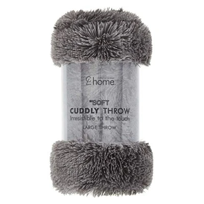 Imagen de Catherine Lansfield Cuddly Deep Pile Manta (150 x 200 cm), Color Gris