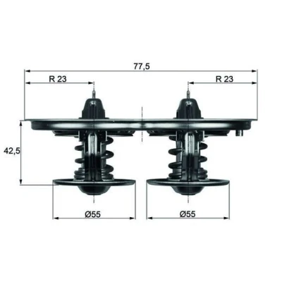 Imagen de MAHLE ORIGINAL TX 32 80D Termostato, refrigerante 80,80 con junta SCANIA: 4 series